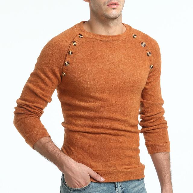 Men's Button Panel Sweater