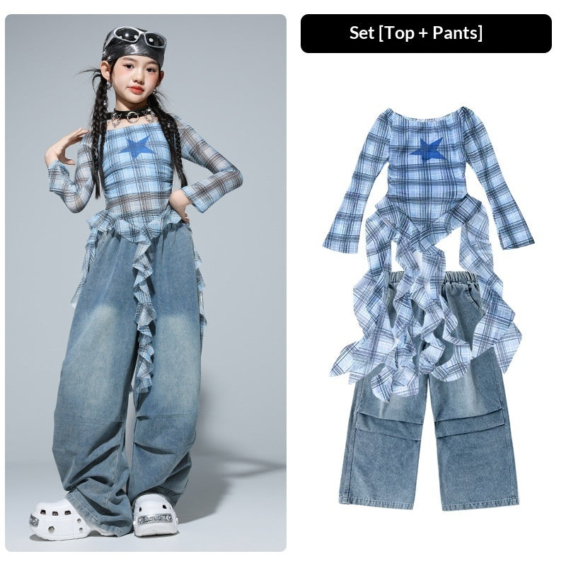 Girls' Street Dance Outfit Set