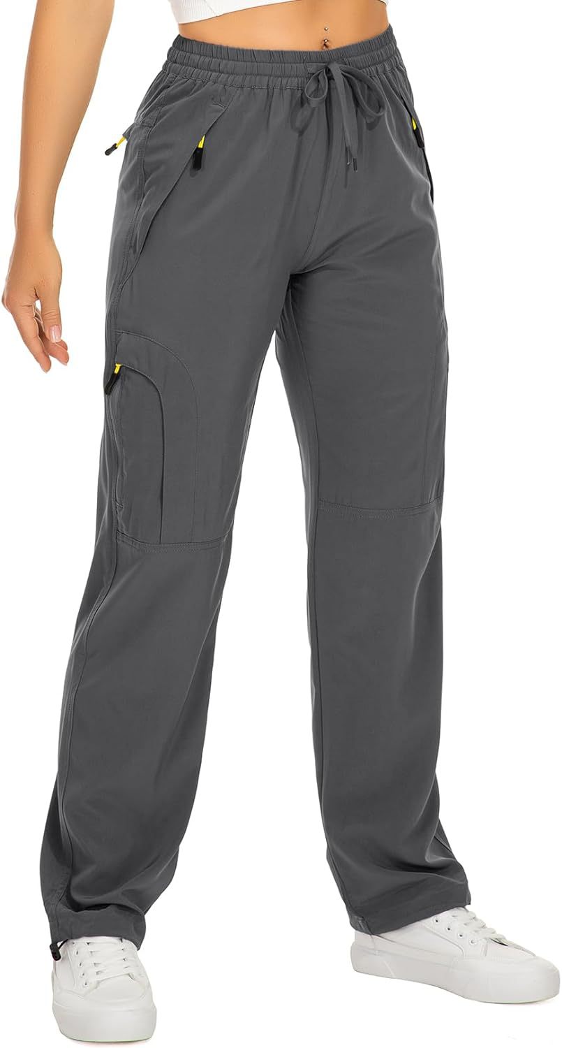Loose-fitting Straight-leg Workout Pants With Drawstring Cuffs