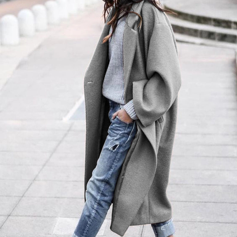 Single-Breasted Wool Coat
