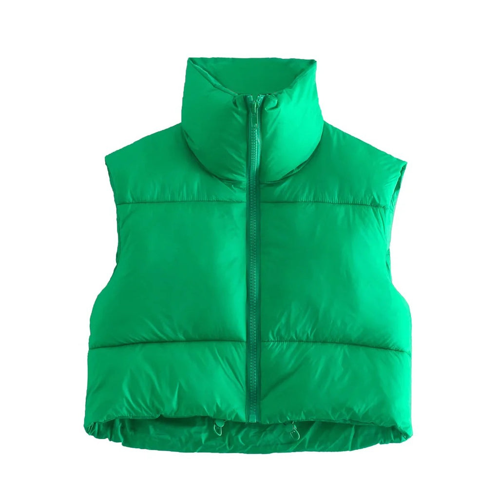 Cropped Puffer Vest