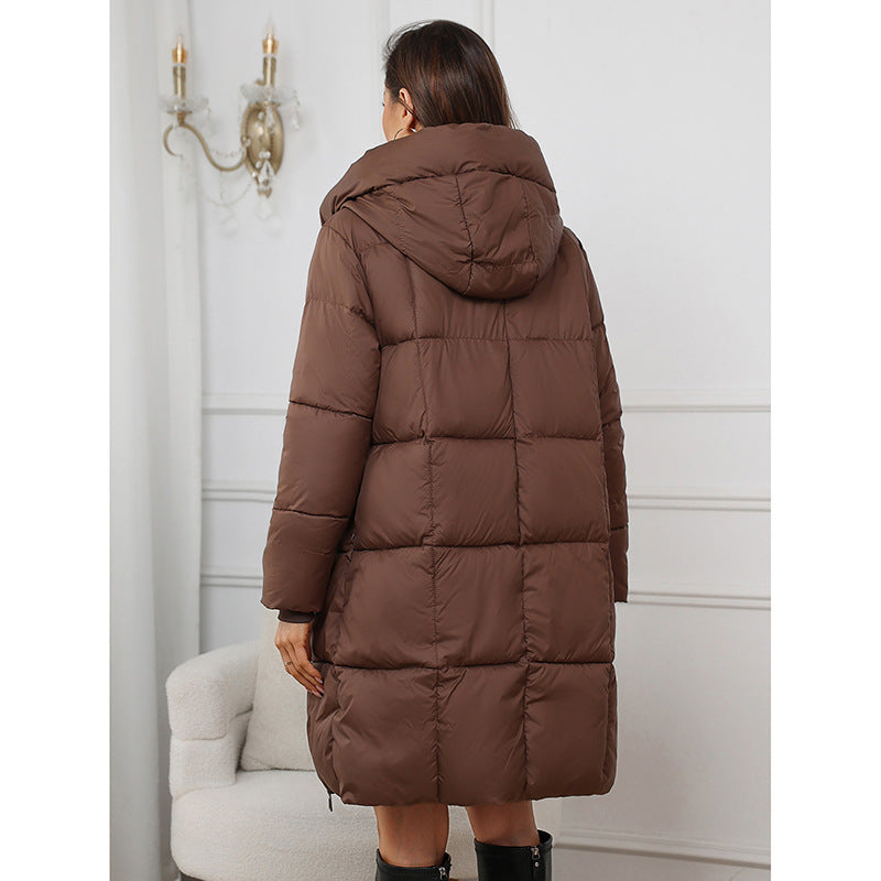Plus Size Hooded Padded Coat