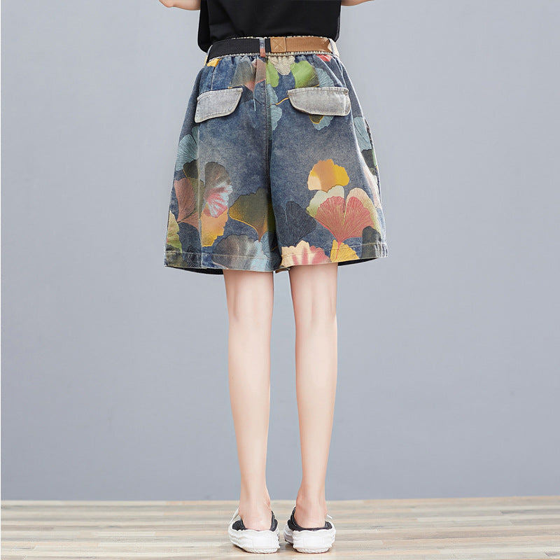Thin Denim Printed Wide Leg Panties For Women