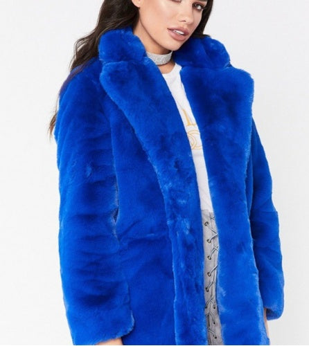Plus Size Faux Fur Coat