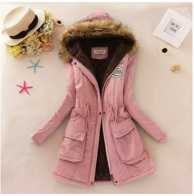 Plus Size Fur Hood Parka