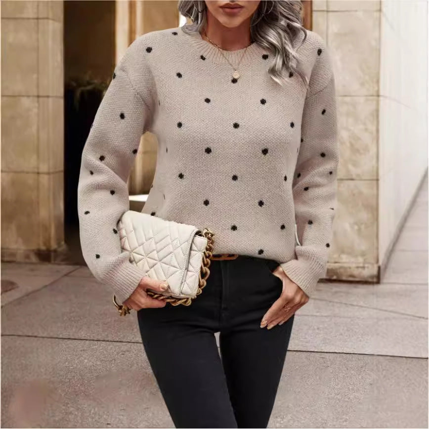 Polka Dot Knit Sweater