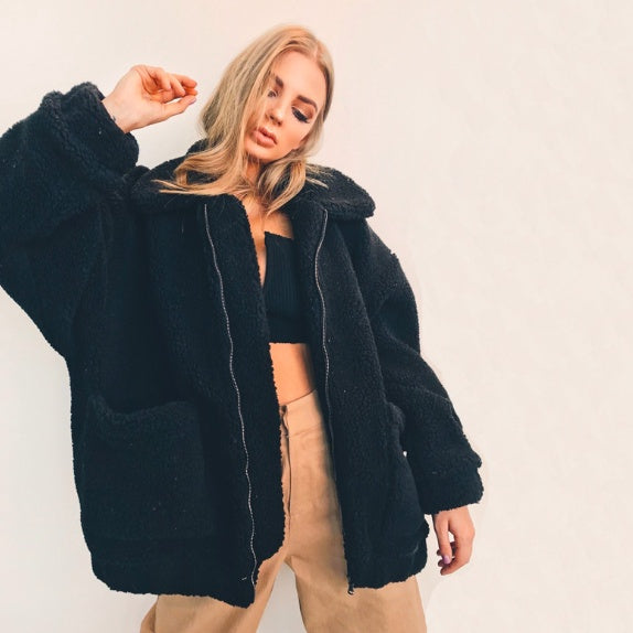 Shearling Plush Coat