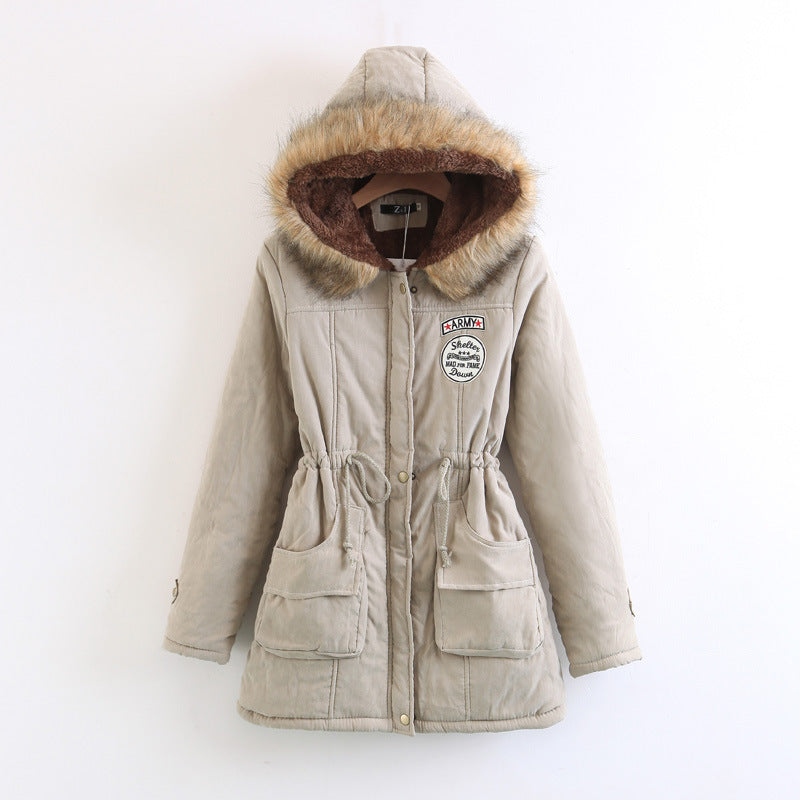 Plus Size Fur Hood Parka