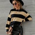 Plus Size Striped Knit Pullover
