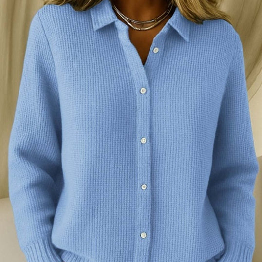 Button Lapel Sweater
