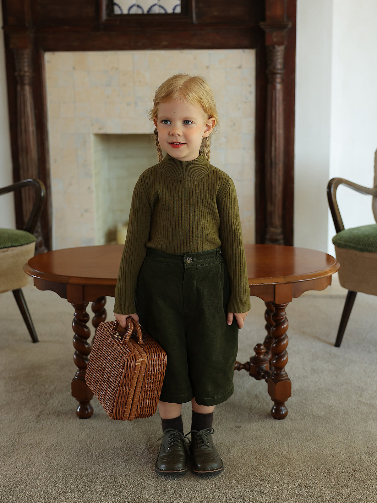 Girls' Half Turtleneck Sweater