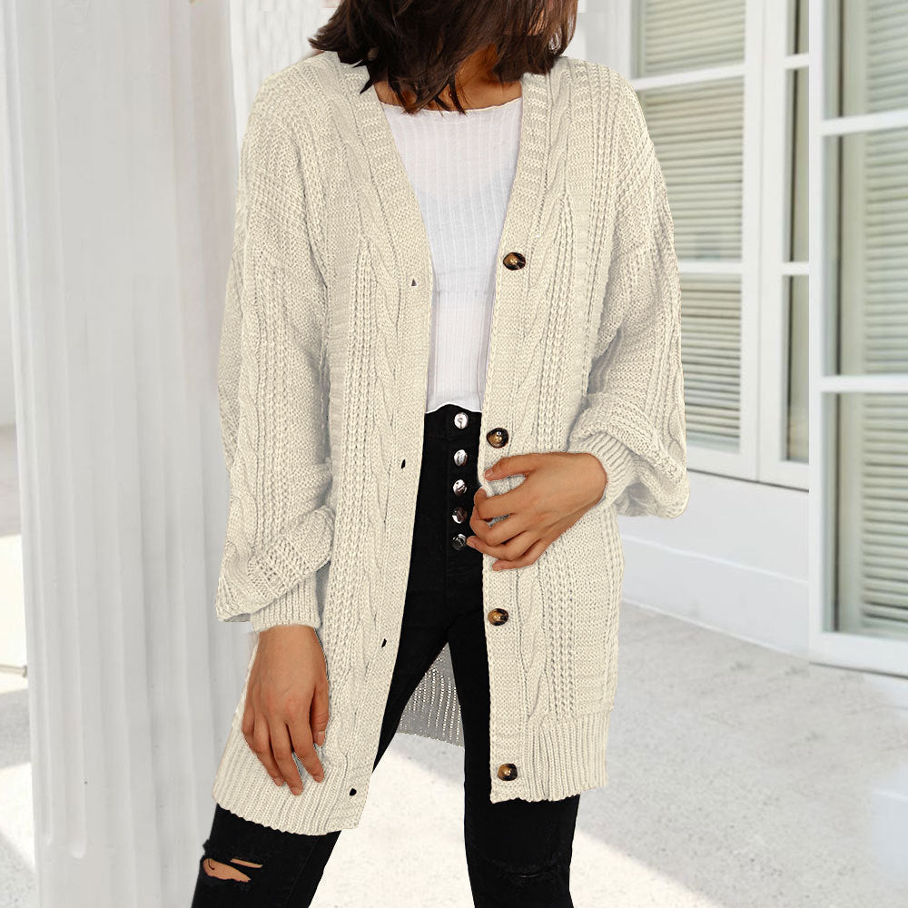 Plus Size V-Neck Twist Cardigan