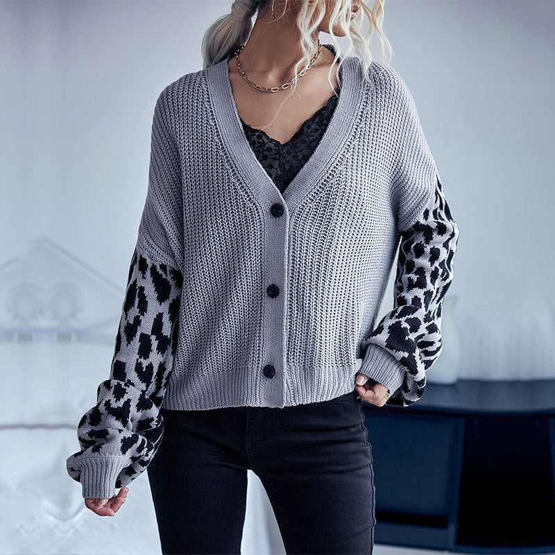 Leopard Knit Cardigan