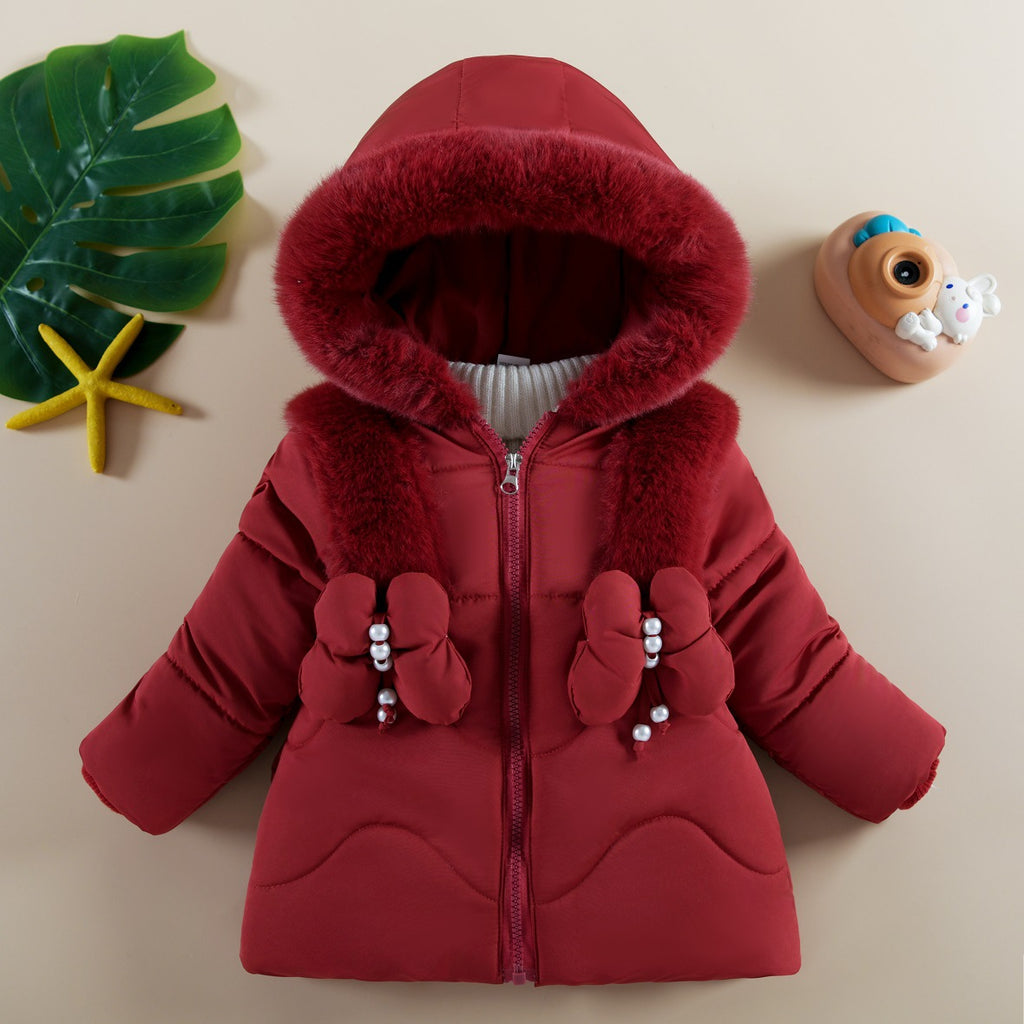 Girls' Hooded Padded Winter Coat