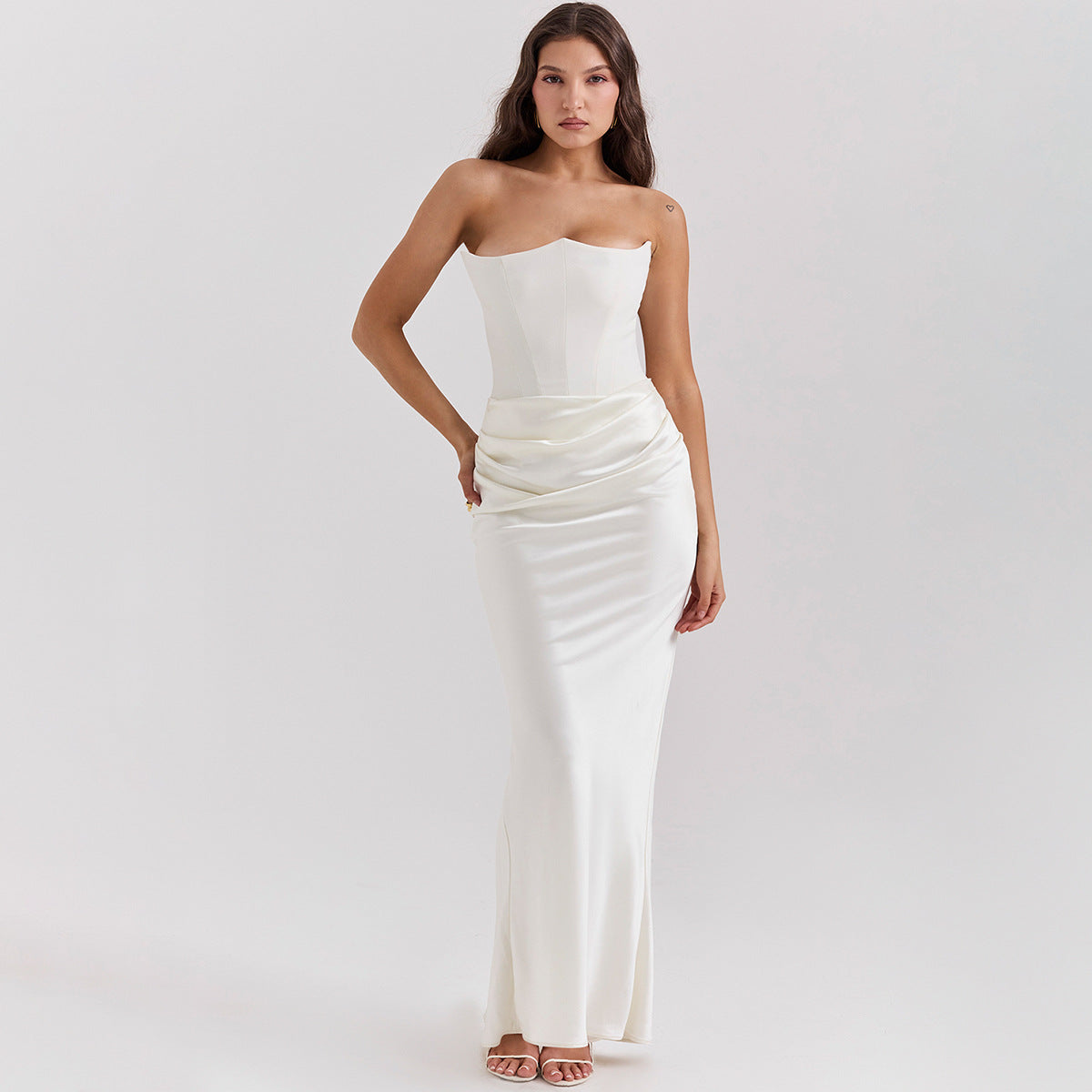 Strapless Backless Evening Maxi Dress