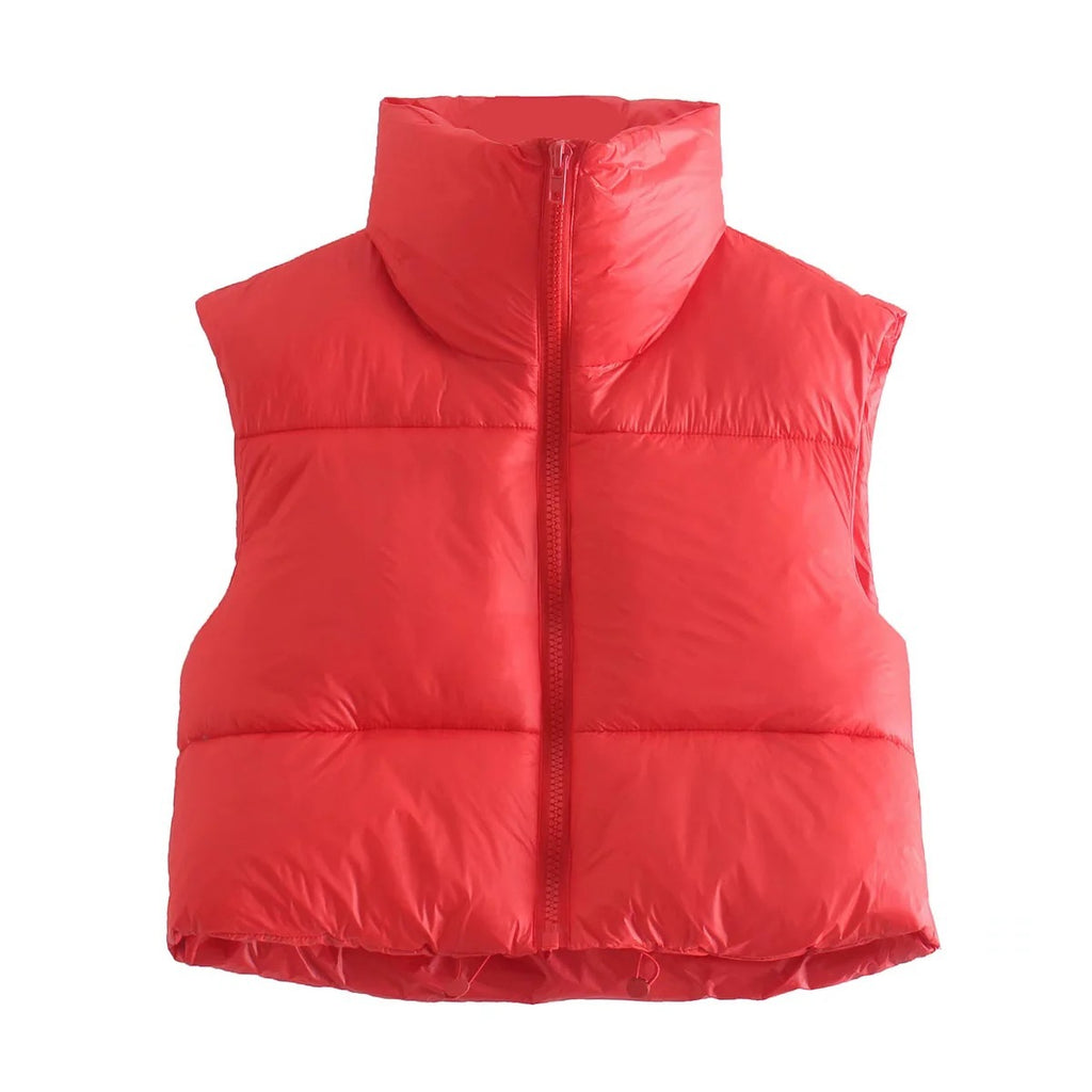 Cropped Puffer Vest