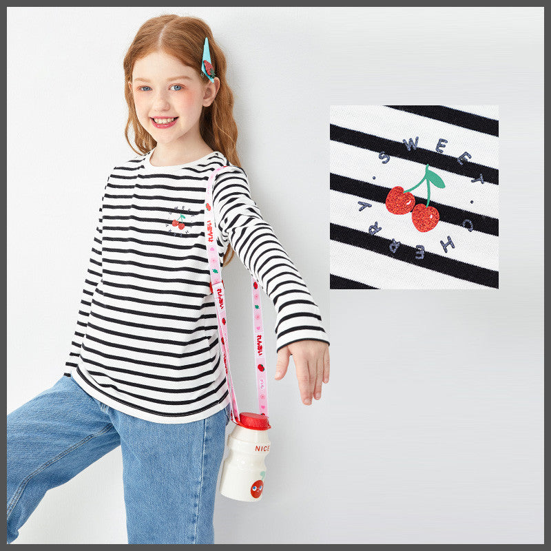 Girls' Long Sleeve Cotton Tee