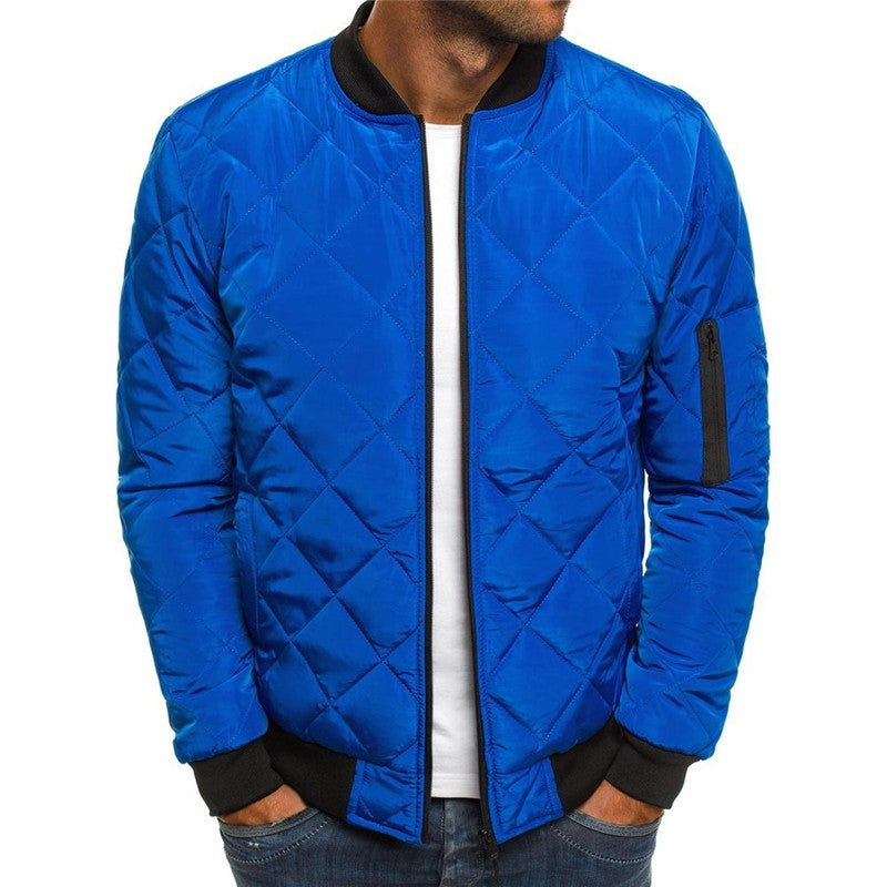 Men's Quilted Stand Collar Jacket