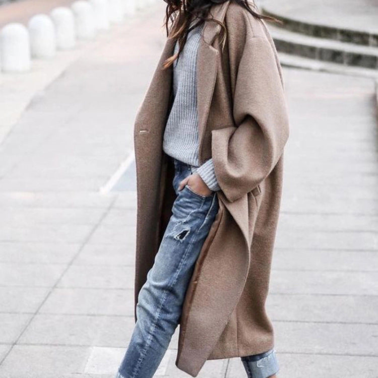 Single-Breasted Wool Coat