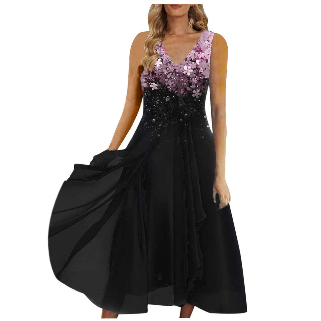 Urban Casual Chiffon Spliced Women's Dress