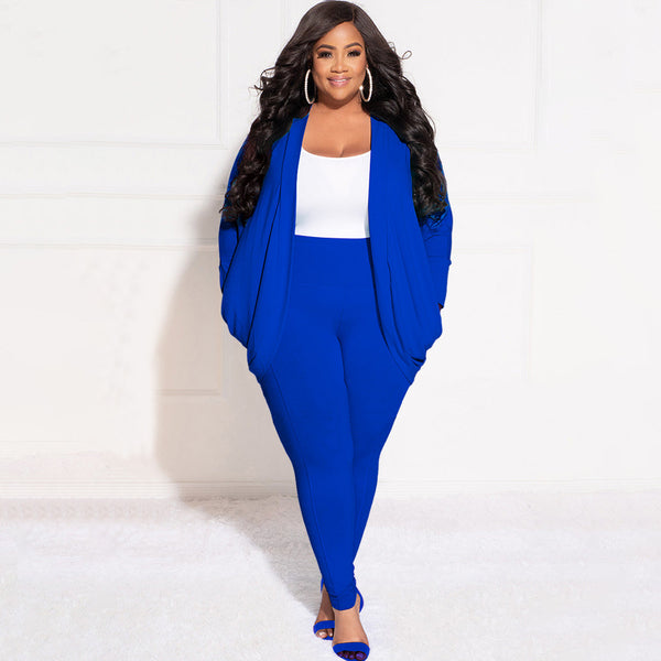 Plus Size Cardigan & Leggings Set