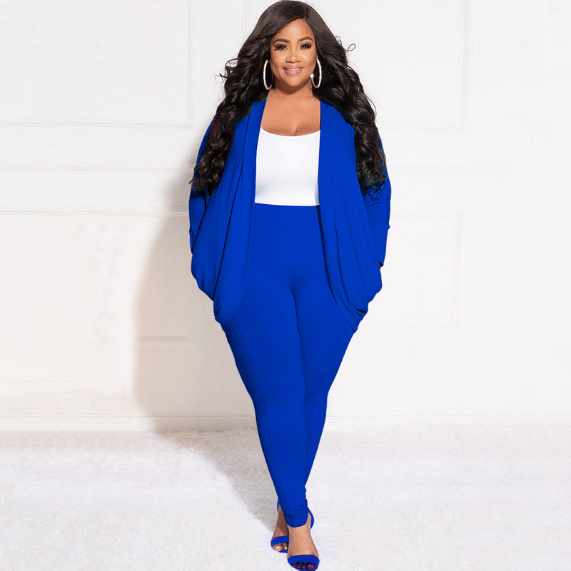 Plus Size Cardigan & Leggings Set