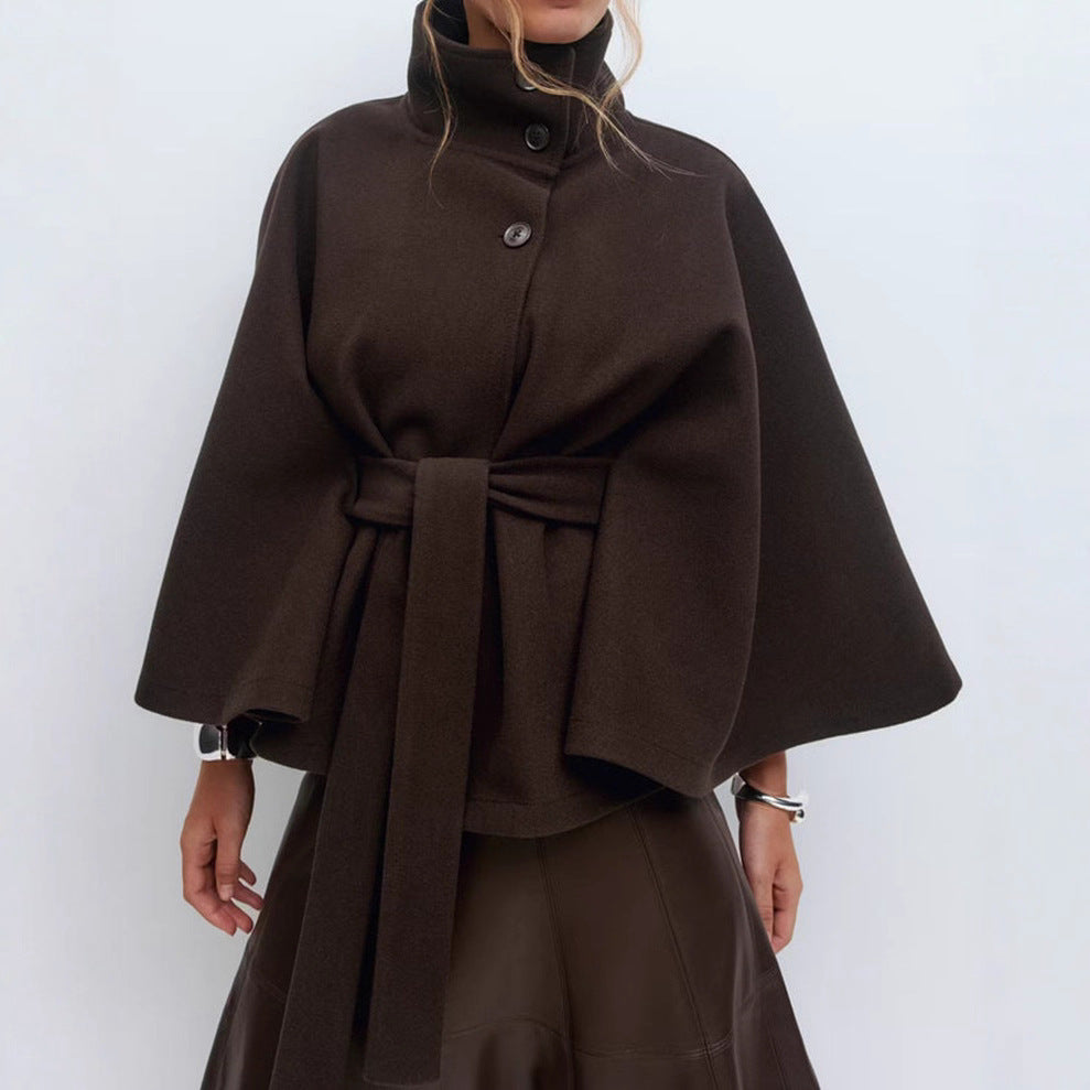 Belted Batwing Coat