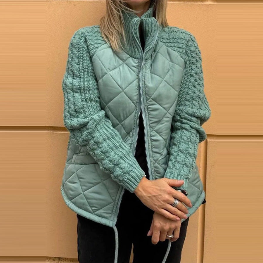 Knit-Trim Padded Jacket