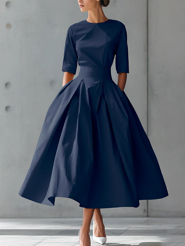 Fashionable Chic And Elegant High-Waisted Swing Dress