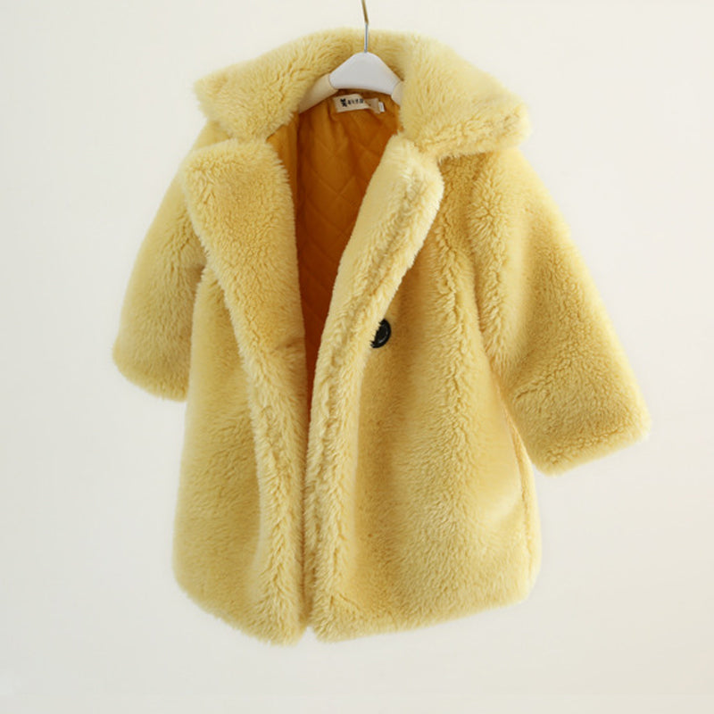Big Kids' Faux Fur Coat