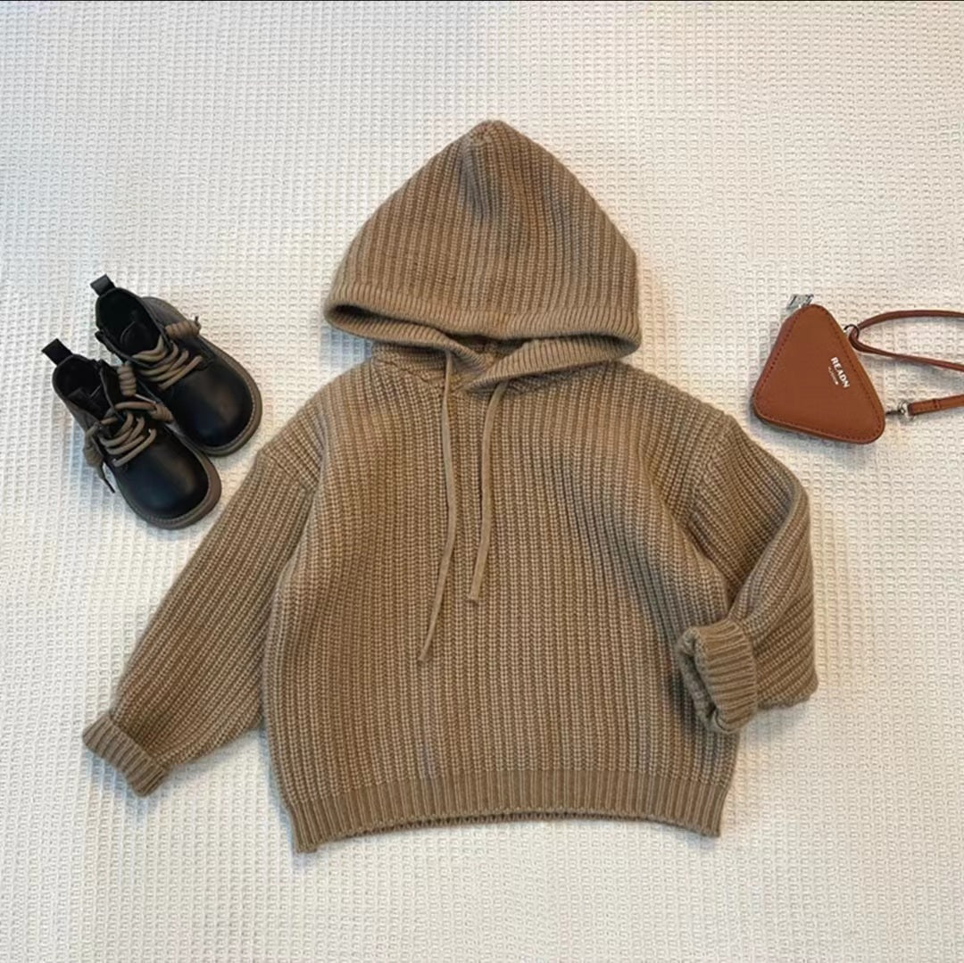 Kids' Hooded Knit Cardigan