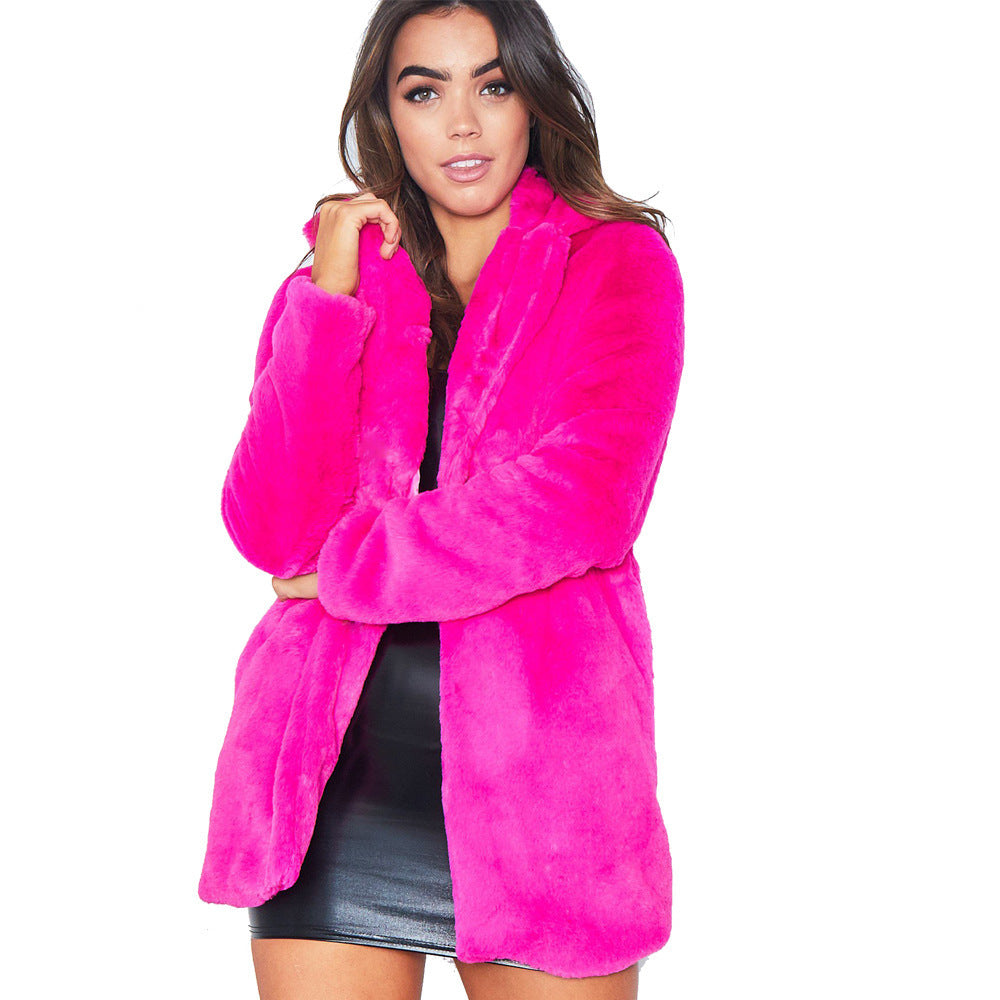 Plus Size Faux Fur Coat