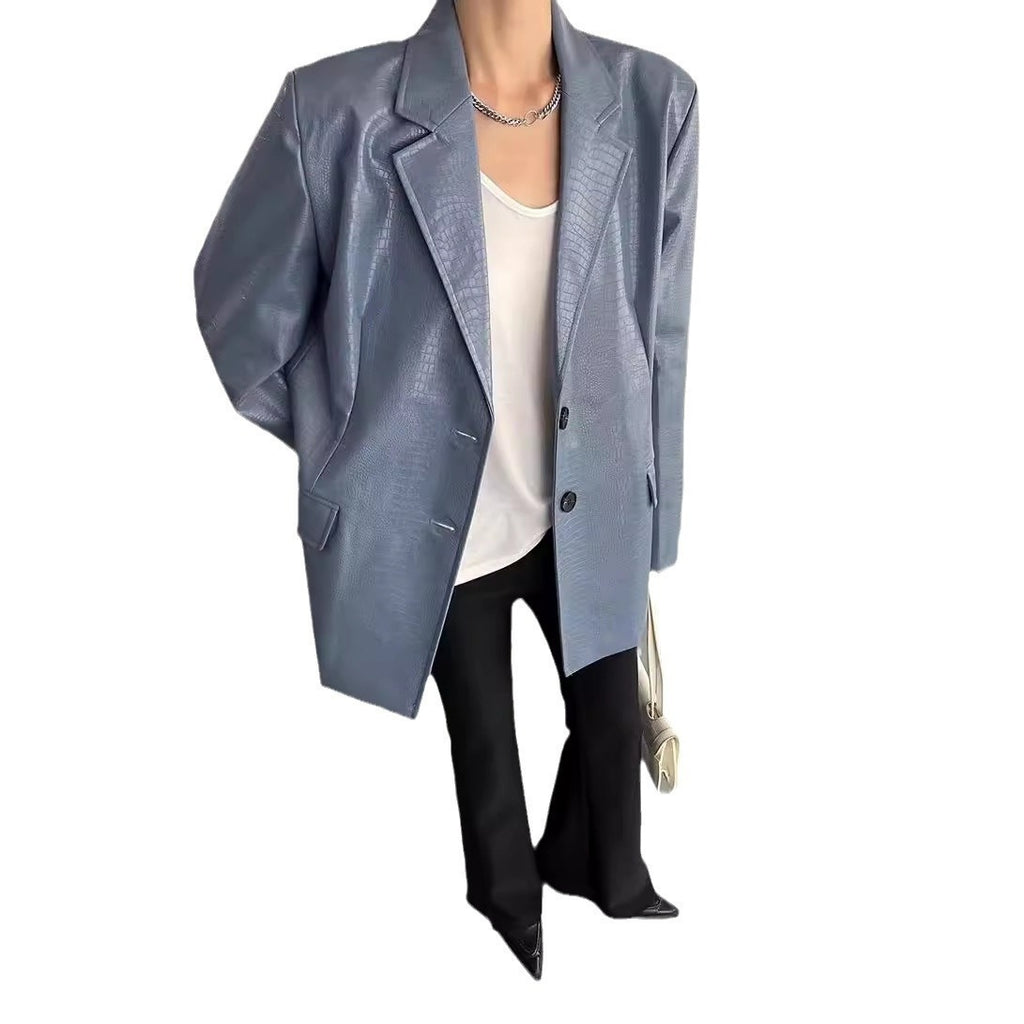 Plus Size Leather Jacket