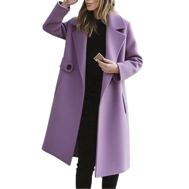 Plus Size Woolen Coat