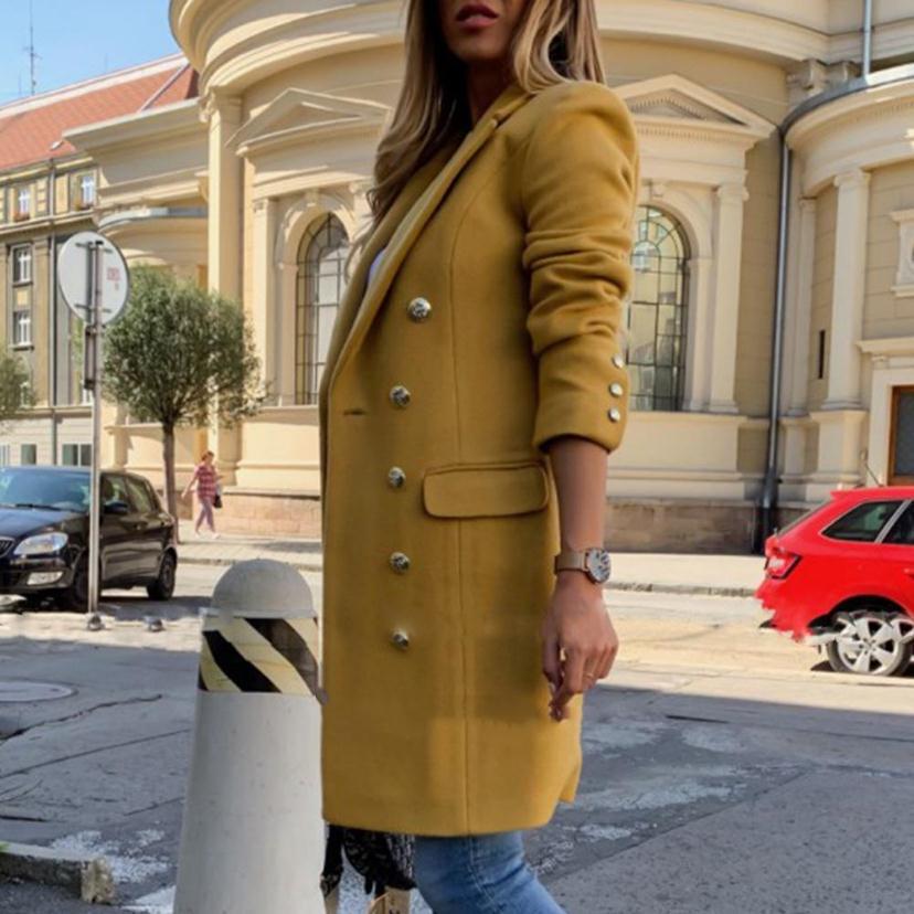 Mid-Length Wool Trench Jacket