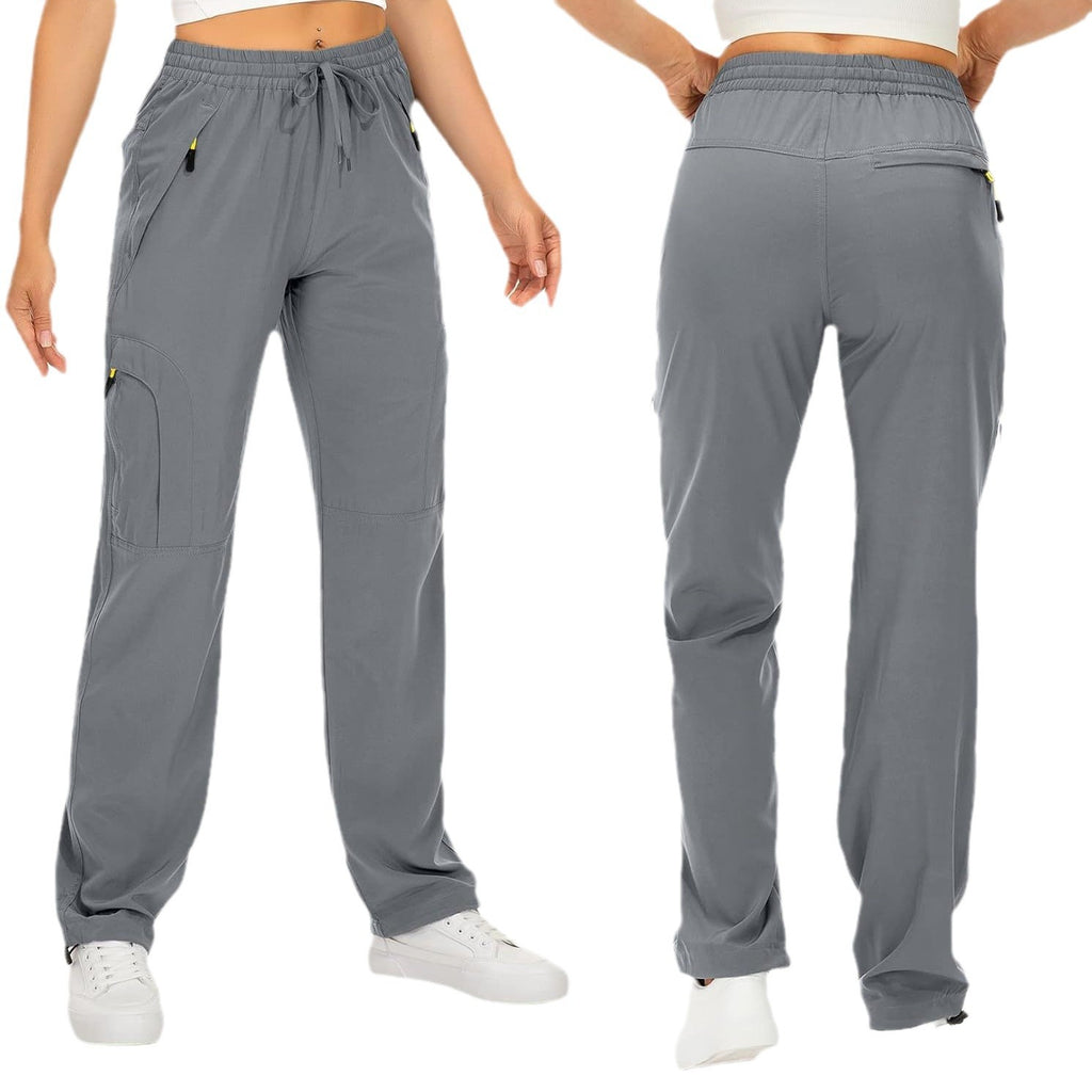 Loose-fitting Straight-leg Workout Pants With Drawstring Cuffs