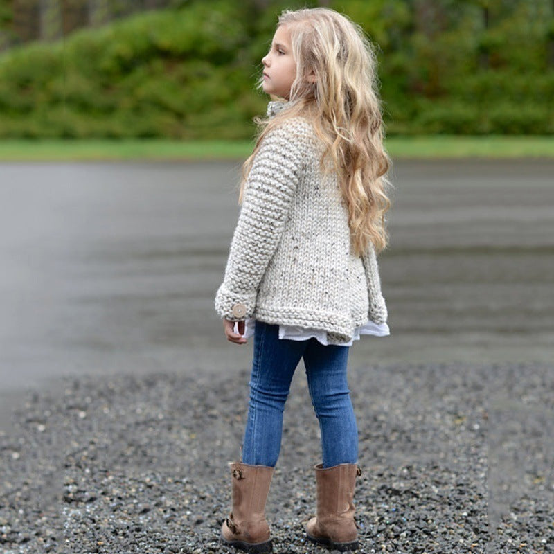 Kids Chunky Knit Cardigan