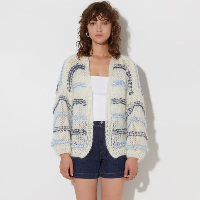 Women's Color-Block Heavy-Knit Chunky Sweater