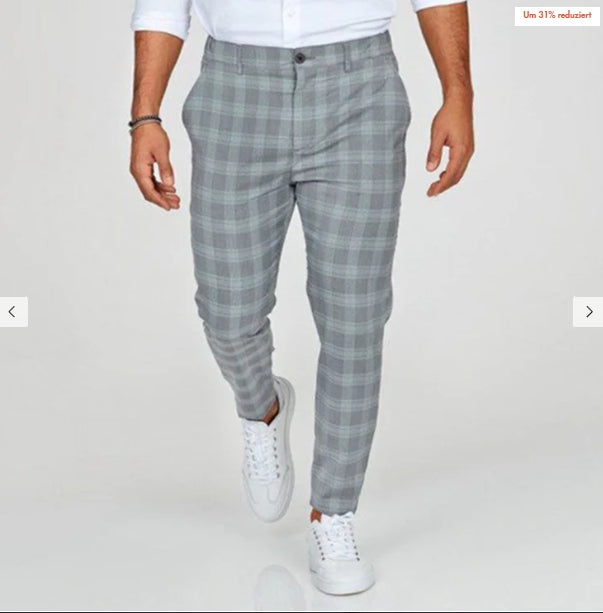 Men's Plaid Relaxed Trousers