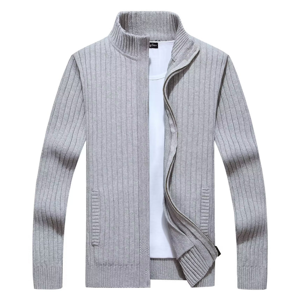 Men's Fleece-Lined Zip Sweater Coat