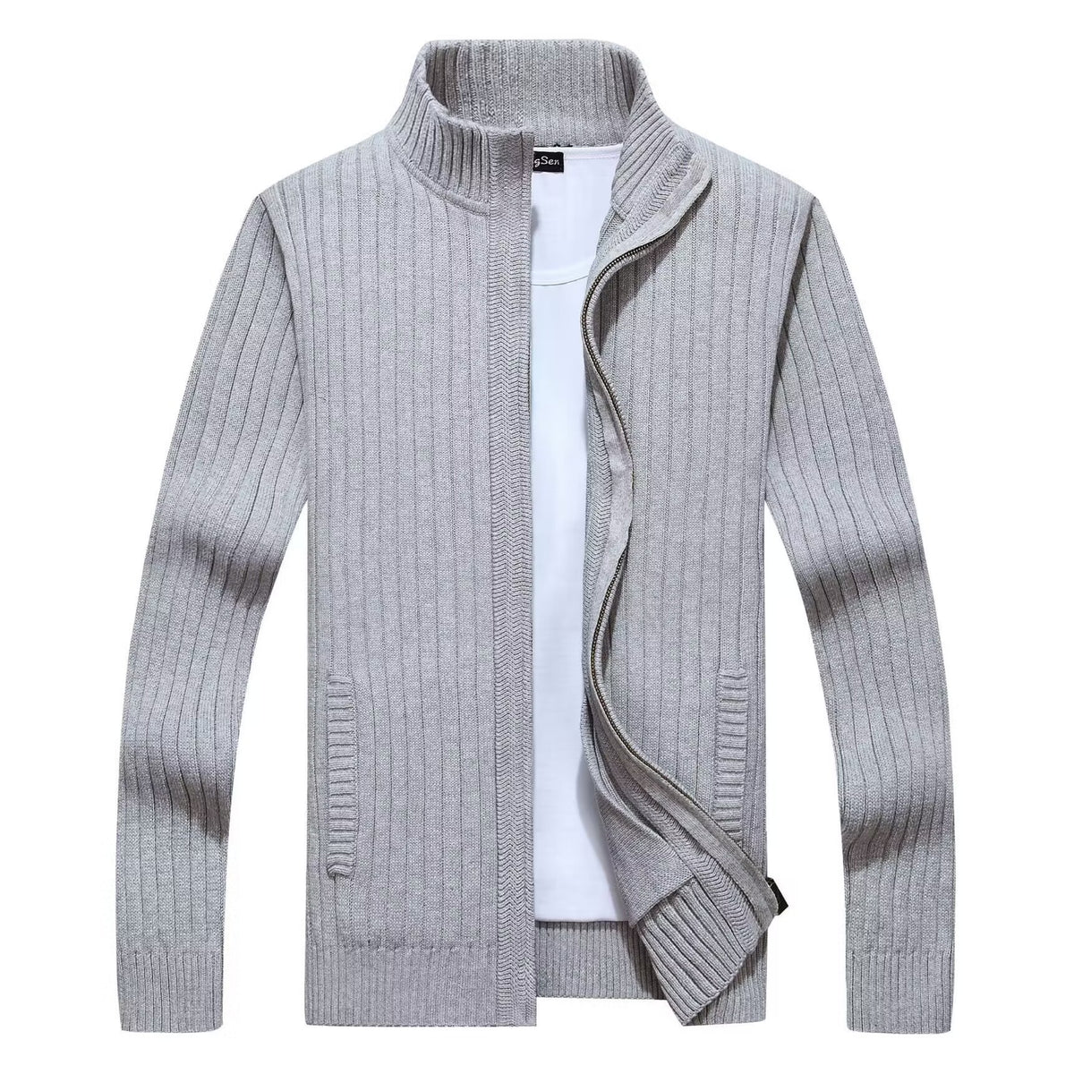 Men's Fleece-Lined Zip Sweater Coat