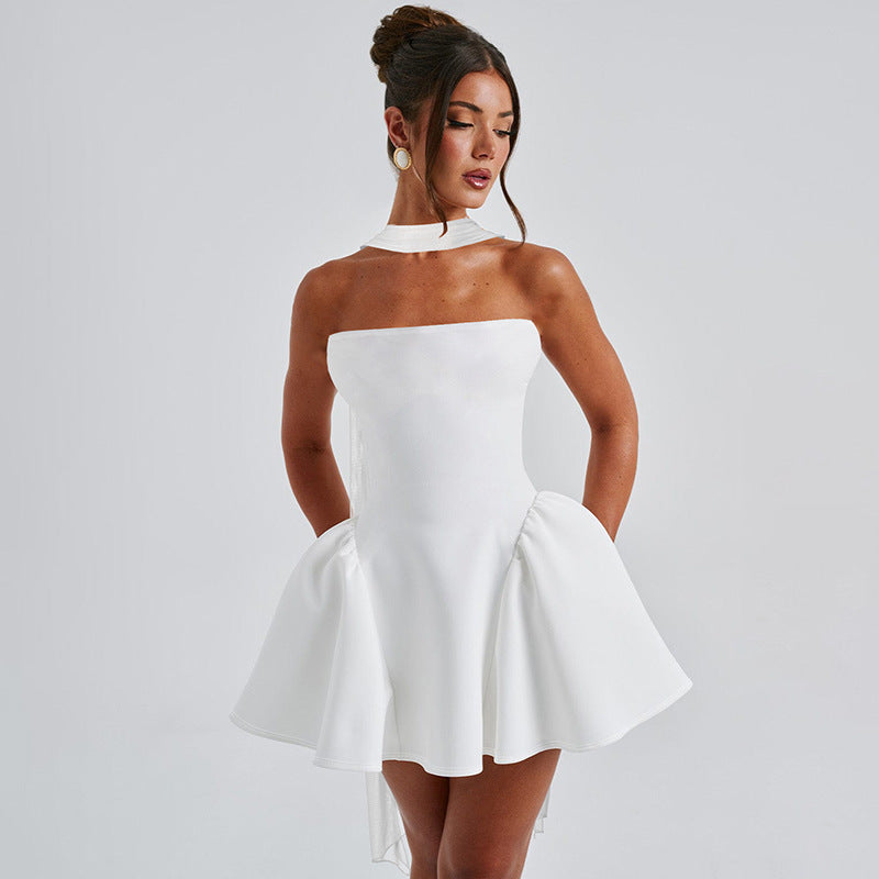 Strapless Zip-Back Party Mini Dress