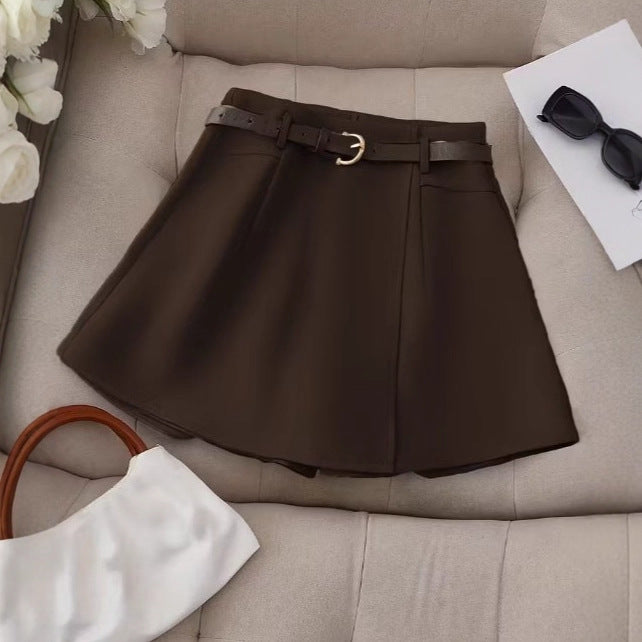 European And American Women's Solid-color Shorts