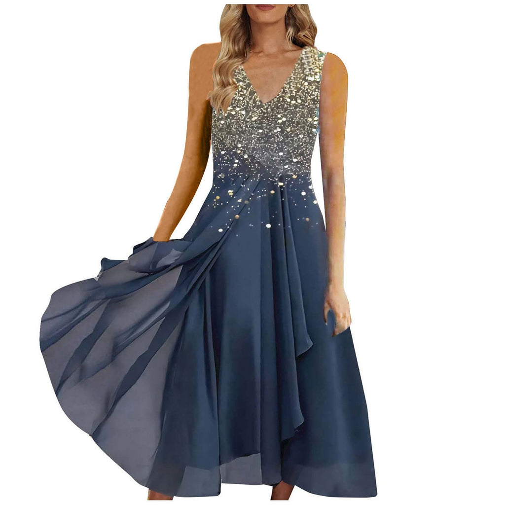 Urban Casual Chiffon Spliced Women's Dress