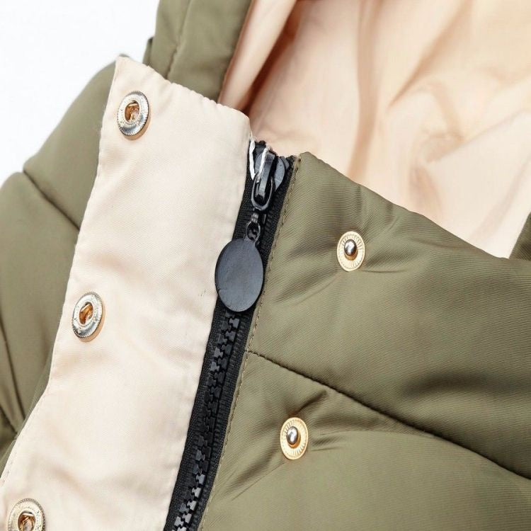 Plus Size Hooded Cotton Jacket