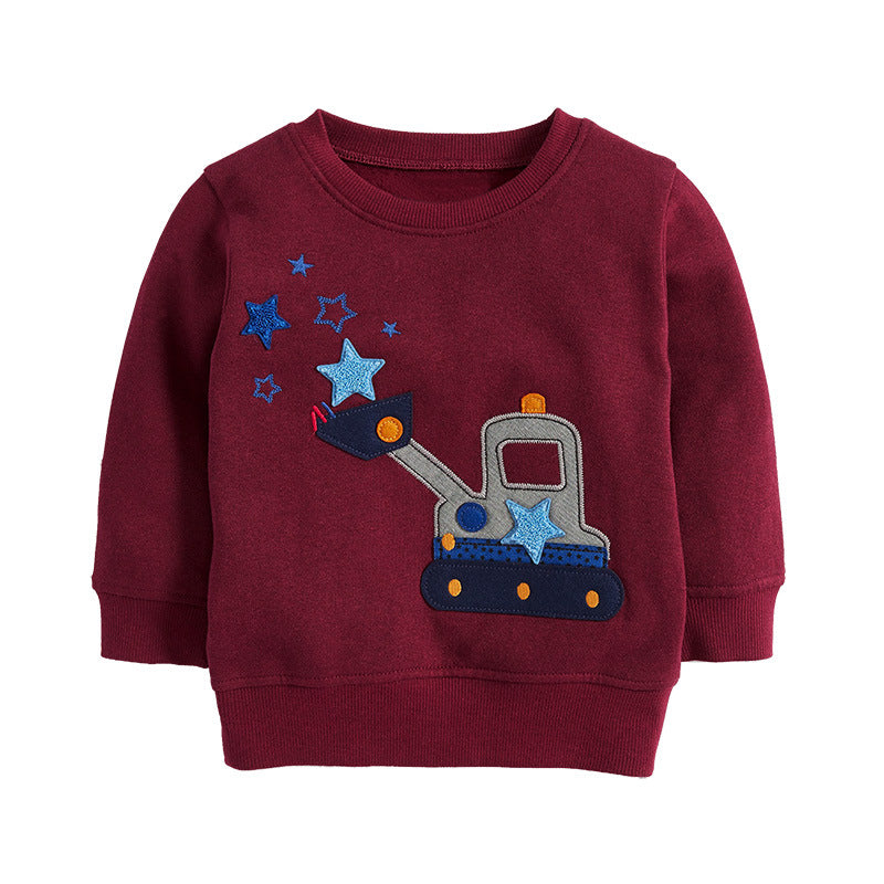 Kids' Embroidered Crewneck Sweater