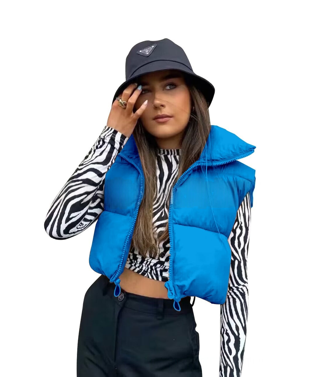 Cropped Puffer Vest