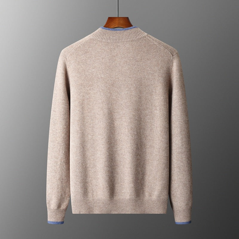 Men's Contrast Zip Cardigan