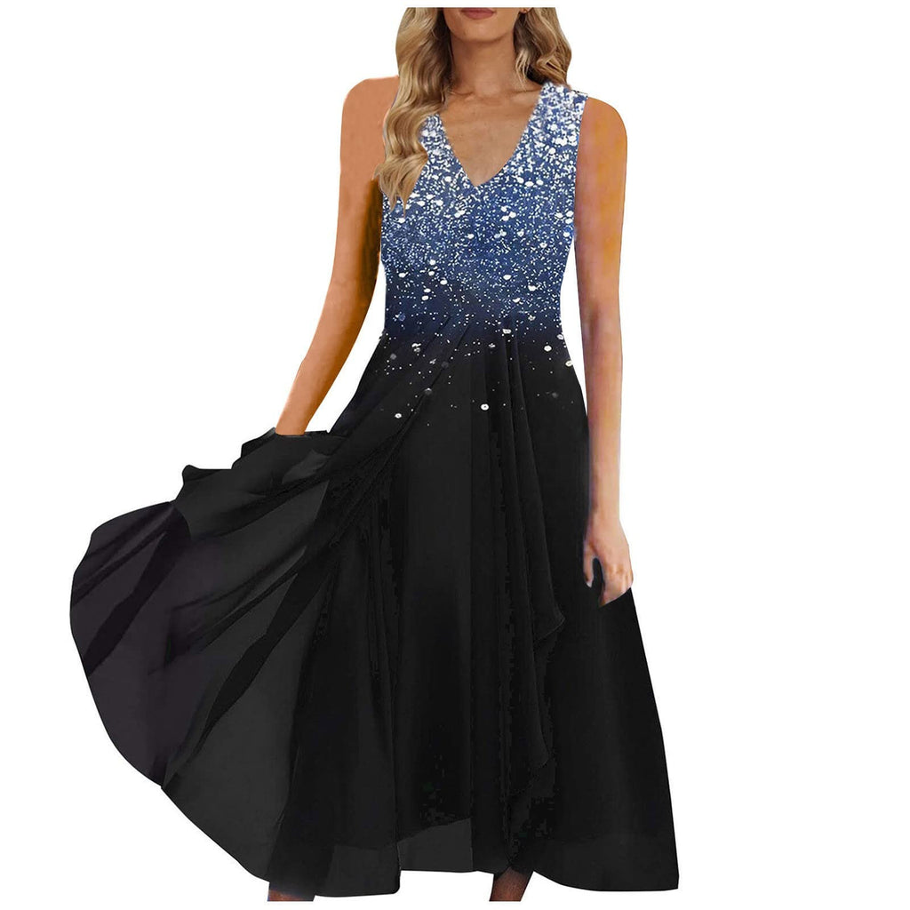 Urban Casual Chiffon Spliced Women's Dress