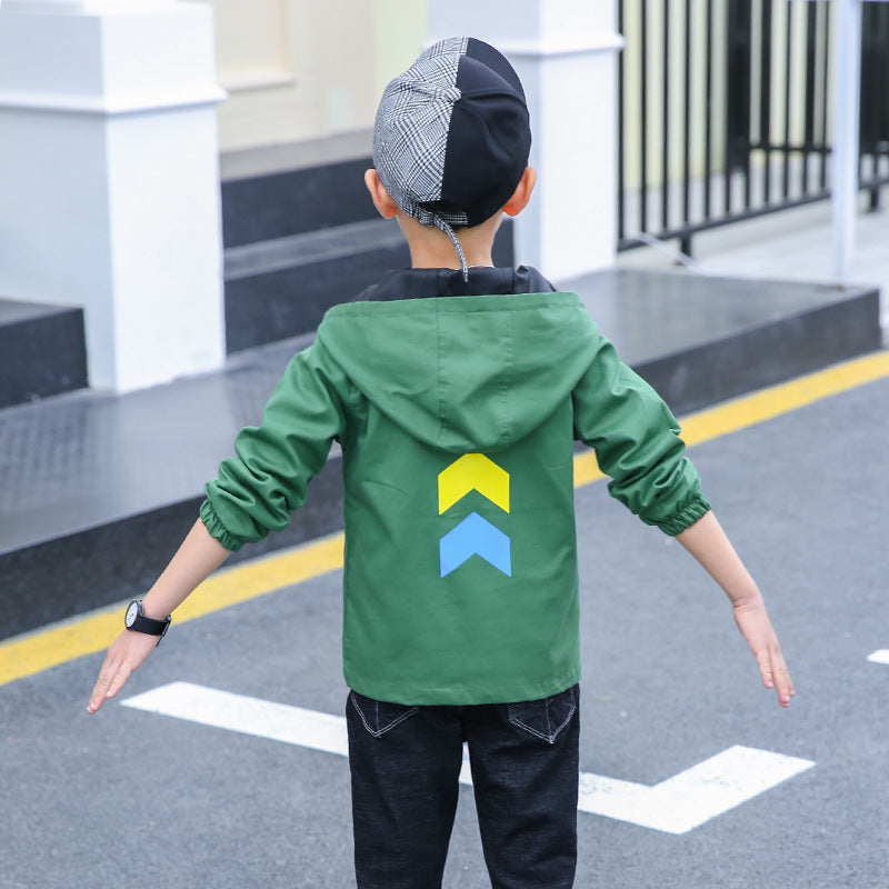 Kids' Letter Print Trench Coat